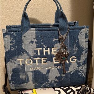 Marc Jacobs Wizard of Oz Blue Denim Tote with Charm